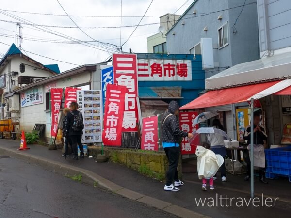 北海道日帰り旅行　小樽　三角市場　ANA海鮮丼　味処たけだ