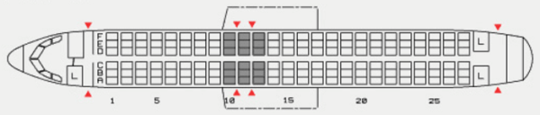 スターフライヤー　シートマップ　A320　エコノミークラス　普通席